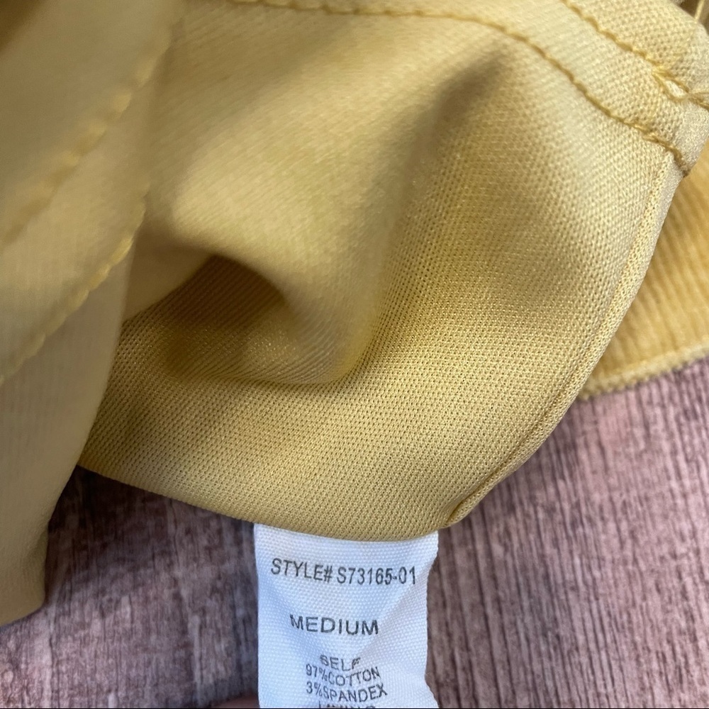 Altar’d State Mustard Yellow Ribbed Corduroy Scalloped Edge Mini Skirt Medium - Picture 4 of 4